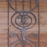 Deux Grilles forgées origine porte Art nouveau